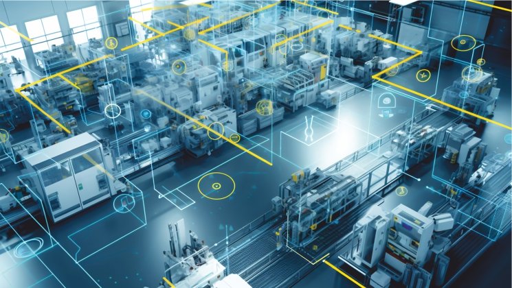 Die digitale Transformation im Industriesektor wird einfach gemacht.
Durch den Einsatz unseres Lösungspakets ‚Digitale Fabrik 5.0‘ können Unternehmen ihre Fabriken nahtlos integrieren und so die gesamte Produktionskette verbessern.