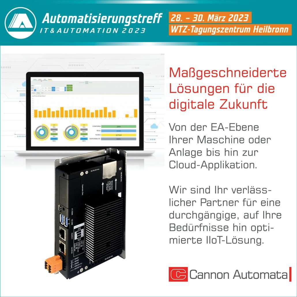 In der nächsten Woche (28. bis 30. März) findet im WTZ Tagungszentrum Heilbronn der Automatisierungstreff statt.