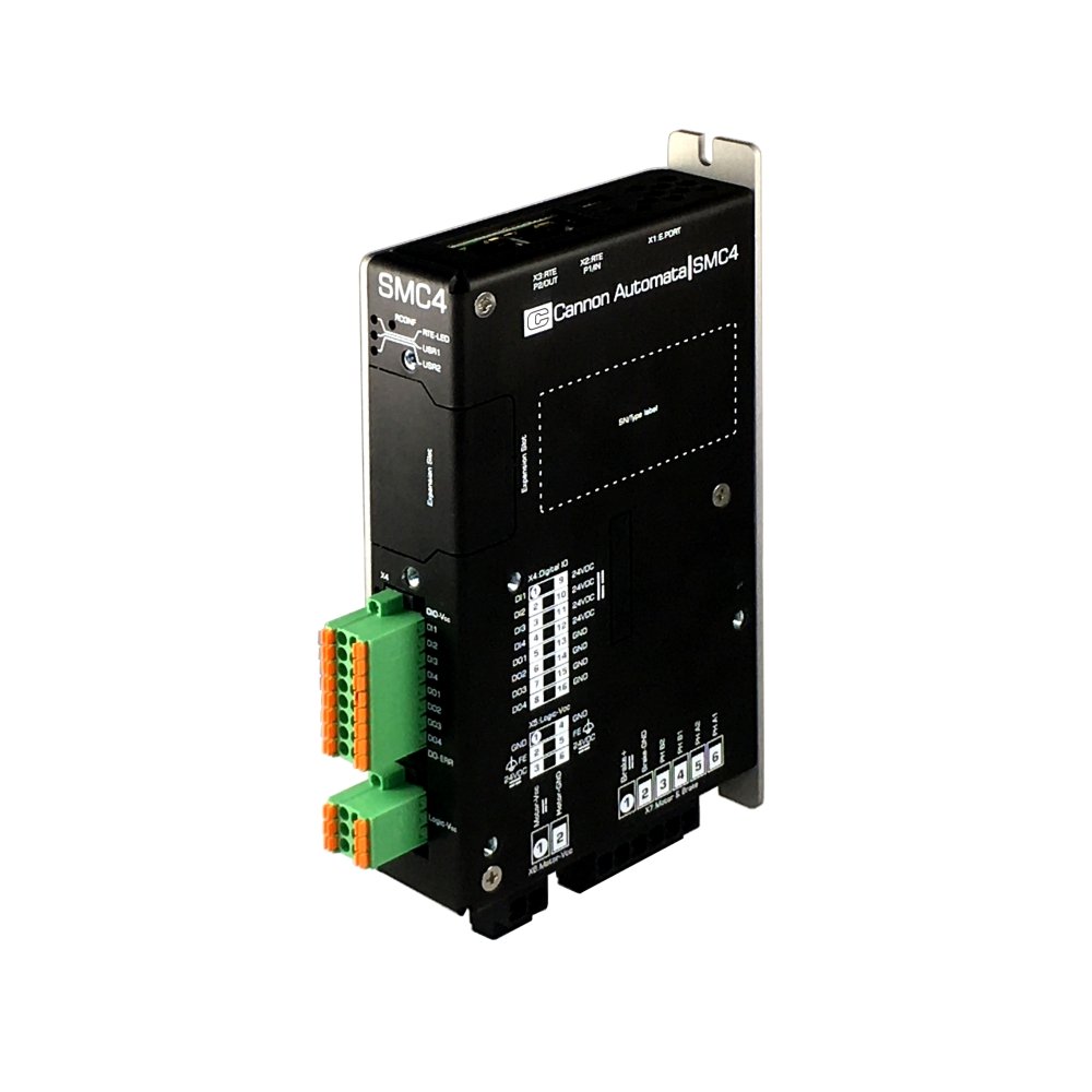 Der SMC4 Stepper Motor Controller mit RT-Ethernet Interface eignet sich besonders in Robotik-Anwendungen oder 3D-Druckern als Alternative zu teuren Servoantrieben.