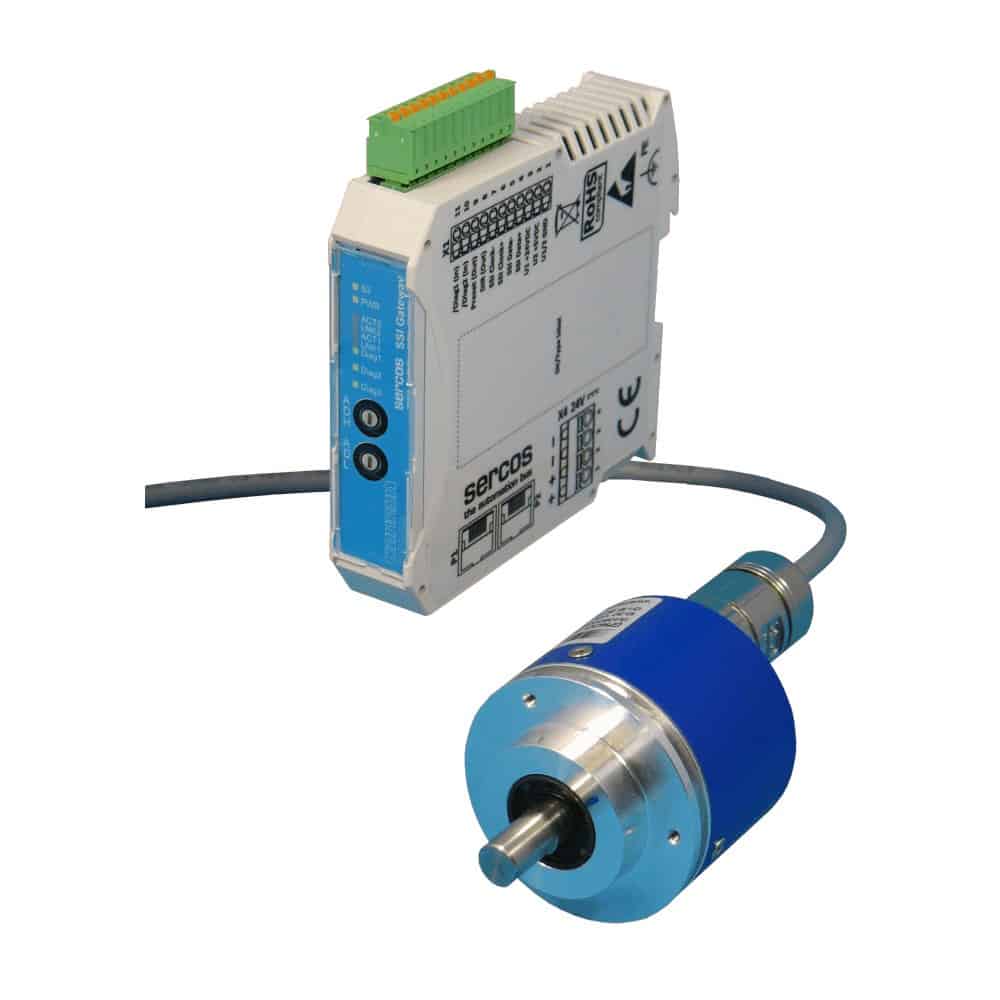 Cannon Automata SSI Gateway is the standard interface for absolute encoders, a simple and inexpensive device that allows the connection of SSI encoders from any vendor to a Sercos III network.